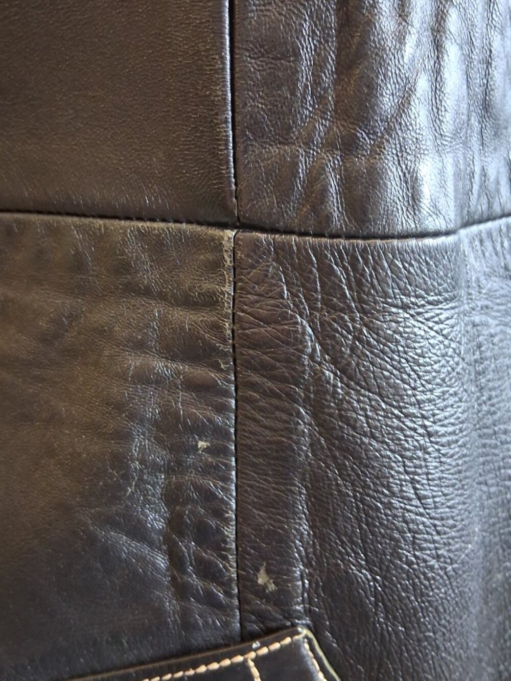 Vintage Black Long Leather Button Vest Size S - Picture 3 of 5